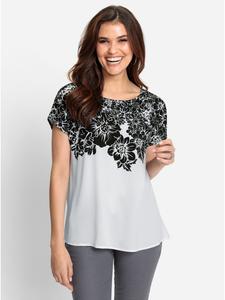 Блузка-слипон с белым и черным принтом WITT WEIDEN