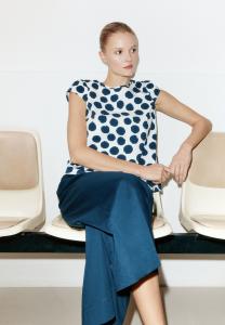 Блуза More & More, темно-синий