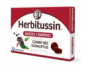 Herbitussin Kaszel i Gardło Pastylki леденцы, 12 шт.