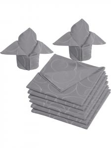 Erwin Müller Жаккардовые салфетки из смесовой хлопковой ткани, упаковка из 8 штук, Оберхаузен, серого цвета