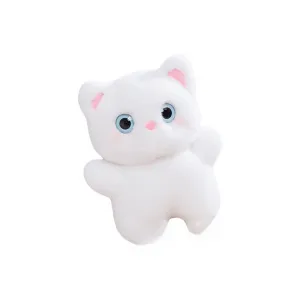 Healing Series разноцветные милые куклы-котята с слюнявчиком плюшевые куклы высота 35см 77 SEVEN DREAM, белый