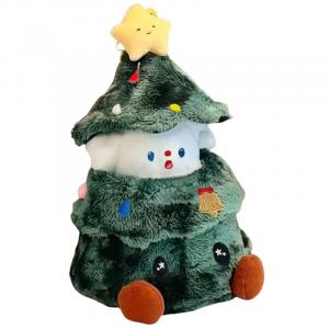 Плюшевая кукла собака прячется в рождественской елке, рождественская кукла, высота 30см Fat Fat Dragon