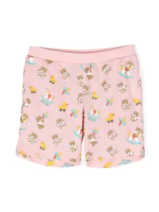 Шорты с принтом Teddy Bear Moschino Kids, розовый