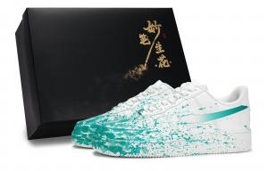 Nike Кроссовки Air Force 1 с низким верхом, противоскользящие, износостойкие, для скейтбординга, мужские, белые, зеленые