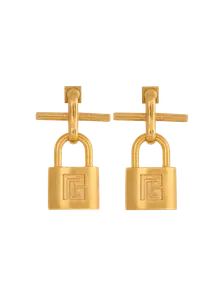 Серьги-замки Pulse из латуни Balmain, золото