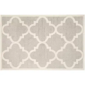Коврик Amherst с ажурной резьбой для дома и улицы Safavieh, серый, 92x153 см
