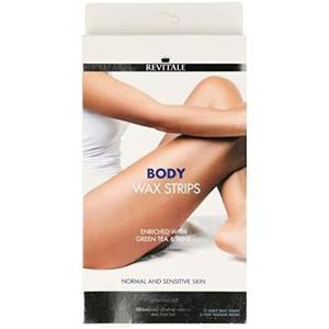Набор маленьких полосок воска для лица, обогащенный зеленым чаем и мятой, 12 полосок, Revitale