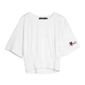 Футболка женская с круглым вырезом и зауженной талией ELLE, белый