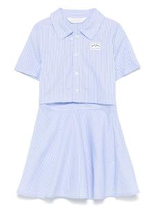 Платье со стразами Palm Angels Kids, синий