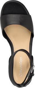 Женские летние босоножки на каблуке Calvin Klein, Black Leather