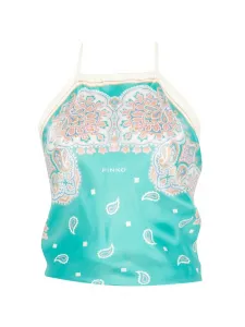 Топ с узором пейсли Pinko, синий