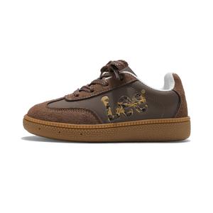 Нескользящие, износостойкие, легкие, амортизирующие, низкие детские кроссовки для скейтбординга. Lee, коричневый