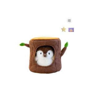 Очаровательная подвеска/плюшевая игрушка в виде попугайчика в дупле дерева, высота 12см/20см OU DI PIG