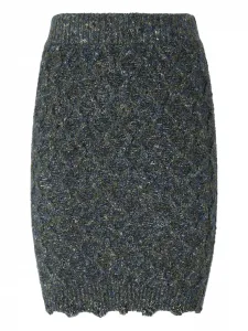 Юбка с декоративной вязкой и украшениями Pinko, зеленый