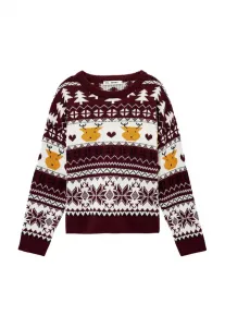Рождественский свитер Koton, Bordeaux