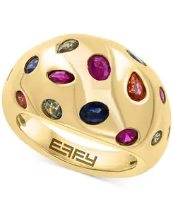 Кольцо с несколькими сапфирами (2-1/3 карата) из 14-каратного золота на серебре Effy Collection, sapphire