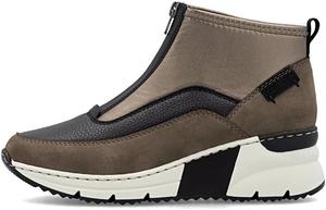 Женские ботильоны Rieker N6352 Kitty с застежкой-молнией, Brown