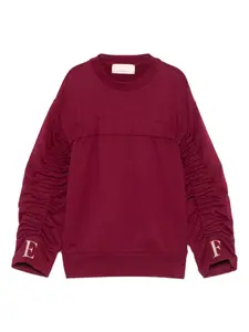 Толстовка с присборенными рукавами Elisabetta Franchi La Mia Bambina, красный