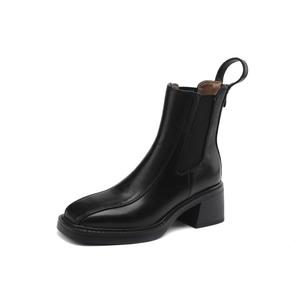 Ботильоны женские Echo&Yolo, цвет Black Fleece-lined