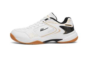 WARRIOR Износостойкие, легкие, нескользящие, низкие кроссовки для бадминтона, мужские, белые, черные