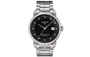 TISSOT Часы мужские Luxe Collection с автоматическим механическим механизмом, черный циферблат 41 мм, корпус из нержавеющей стали