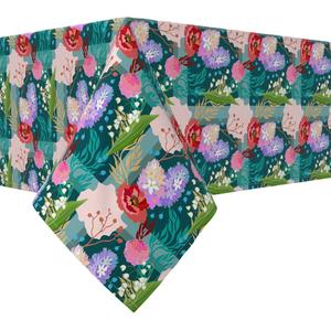 Прямоугольная скатерть, 100 % хлопок, 60x120 дюймов, цветочный 89