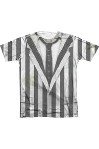 Костюм Beetlejuice Beetlejuice (принт спереди/сзади) для взрослых, футболка с коротким рукавом из полиэстера/хлопка Gildan, белый