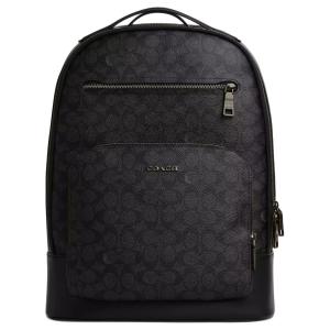 Рюкзак ETHAN Coated Canvas большой мужской charcoal black & black COACH, Set (Bag+Dust Bag)