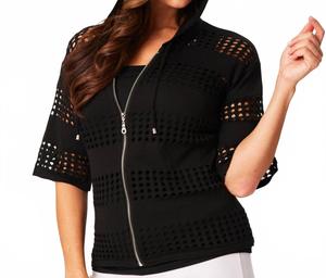 Жакет на молнии крючком черного цвета Angel Apparel, черный