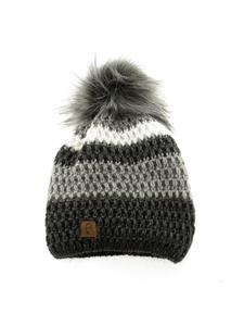 Шапка Faera Mütze zum Warmhalten im Herbst oder Winter Bommelmütze, серый