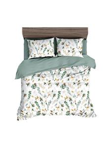 Осеннее постельное белье зеленого цвета Traumschlaf, 200x200 (2x 80x80 см)