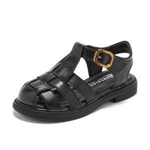 Нескользящие, легкие, амортизирующие, низкие детские сандалии для детей ABC KIDS, черный