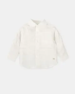 Детская рубашка в прерывистую полоску Tutto Piccolo, белый