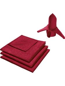 Erwin Müller Жаккардовые, хлопчатобумажные, тканые салфетки, упаковка из 4 штук, цвет Hamm, рубиновый