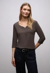 Топ с длинными рукавами mit herzausschnitt Street One, Braun