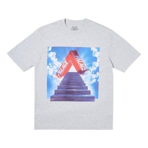 Футболка PALACE Tri-Ternity T-Shirt Red Triangle Short Sleeve Unisex Gray, серый