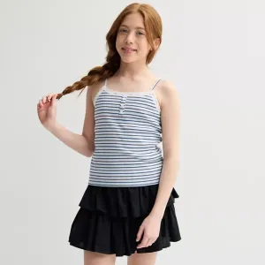 Девочки 6-20 лет кружевная отделка Camile в обычном и плюс размерах So, цвет white stripe