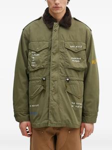 Куртка-рубашка с принтом от Human Made, зеленый