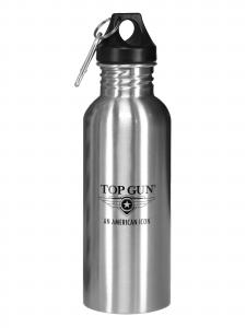 TOP GUN Бутылка для воды в серебристом цвете