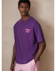 Футболка CHE с принтом Roda Palm REISS, фиолетовый