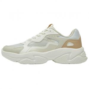 Коллекция Sports Life, износостойкие и легкие низкие массивные кроссовки цвета экрю для женщин 361°, Ecru