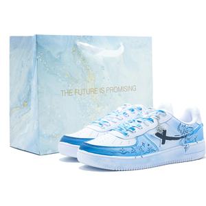 XTEP Кроссовки Air Force One с низким верхом, противоскользящие, износостойкие, женские, белые, синие, черные