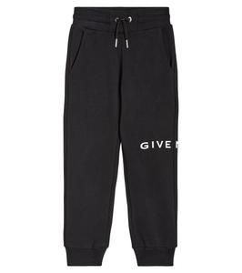 Спортивные брюки из хлопкового джерси с логотипом Givenchy, черный