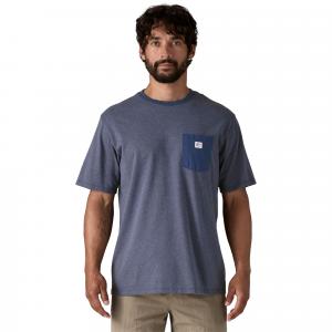 Мужская футболка с наклейкой для магазина Responsibili-Tee Shirt Patagonia, Current Blue