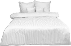 Постельное белье, дамаск, 100% хлопок, высшего качества, 200х220 см, белое Multitex