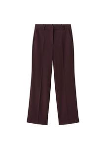MANGO Широкие плиссированные брюки 'Bergen' в винно-красном цвете
