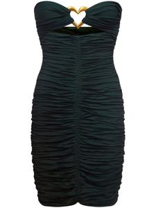 AREA платье мини со сборками, зеленый