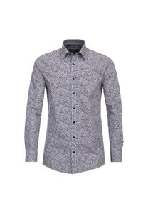Мужская повседневная рубашка с принтом, удобная посадка CASAMODA, цвет Mittelblau
