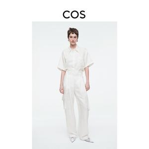 Женские брюки-карго Cos с жаккардовым рисунком, белый