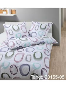 Хлопковое постельное белье Tango фиолетового и оливково-зеленого цветов Janine, 155 x 220 + 80 x 80 см